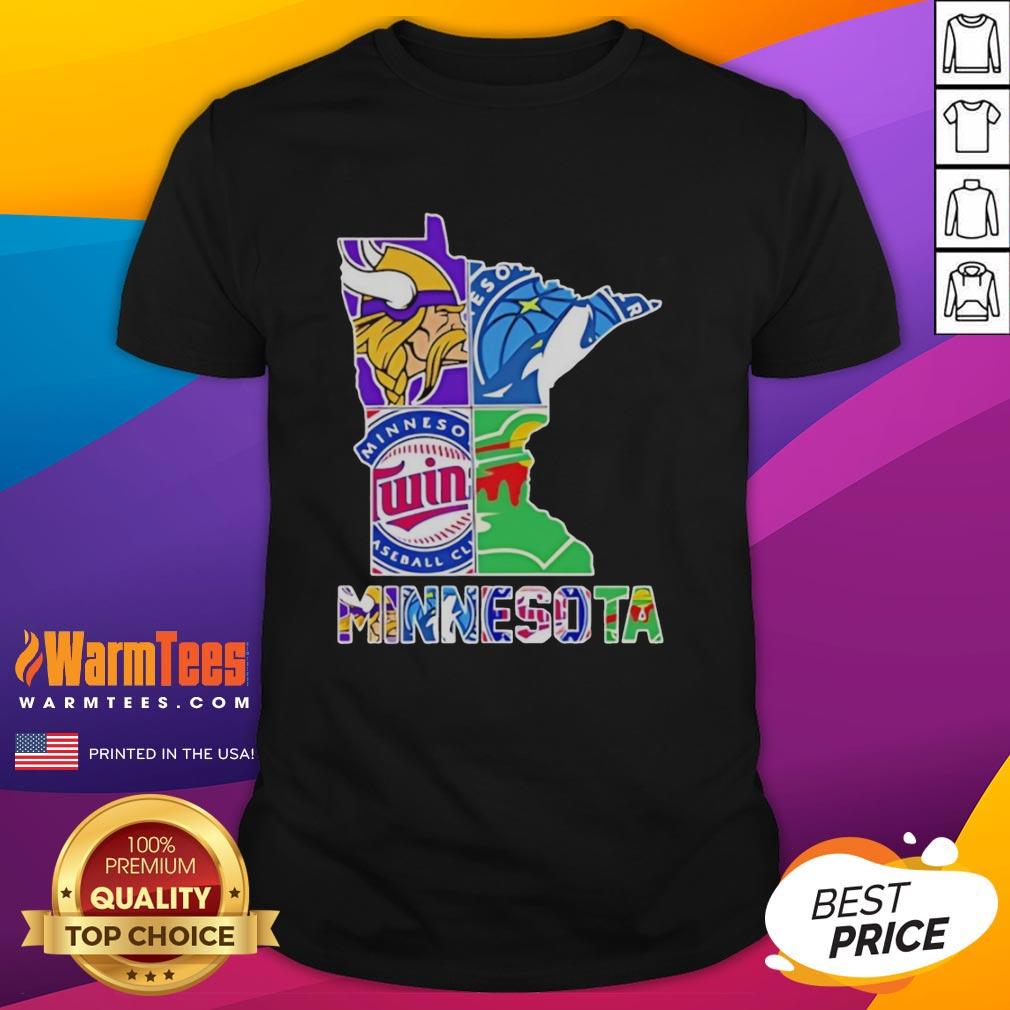 Hot Minnesota Sports Teams Graphic Transfer State T-Shirt