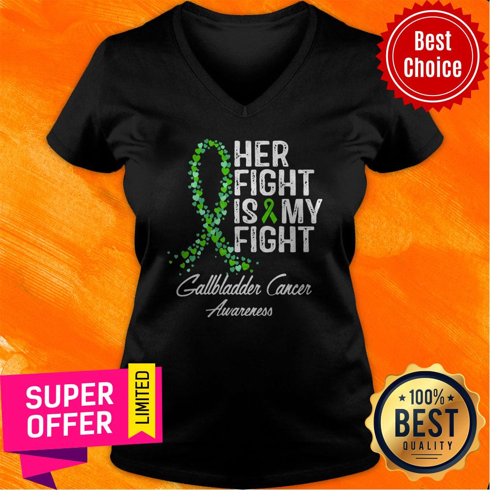 Awesome Her Fight Is And My Fight Gallbladder Cancer Awareness Shirt - Image 4