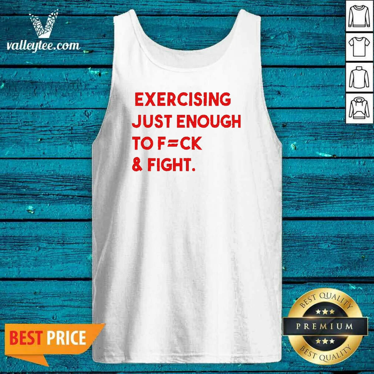Pretty Exercising Just Enough To Fuck And Fight Shirt - Image 3