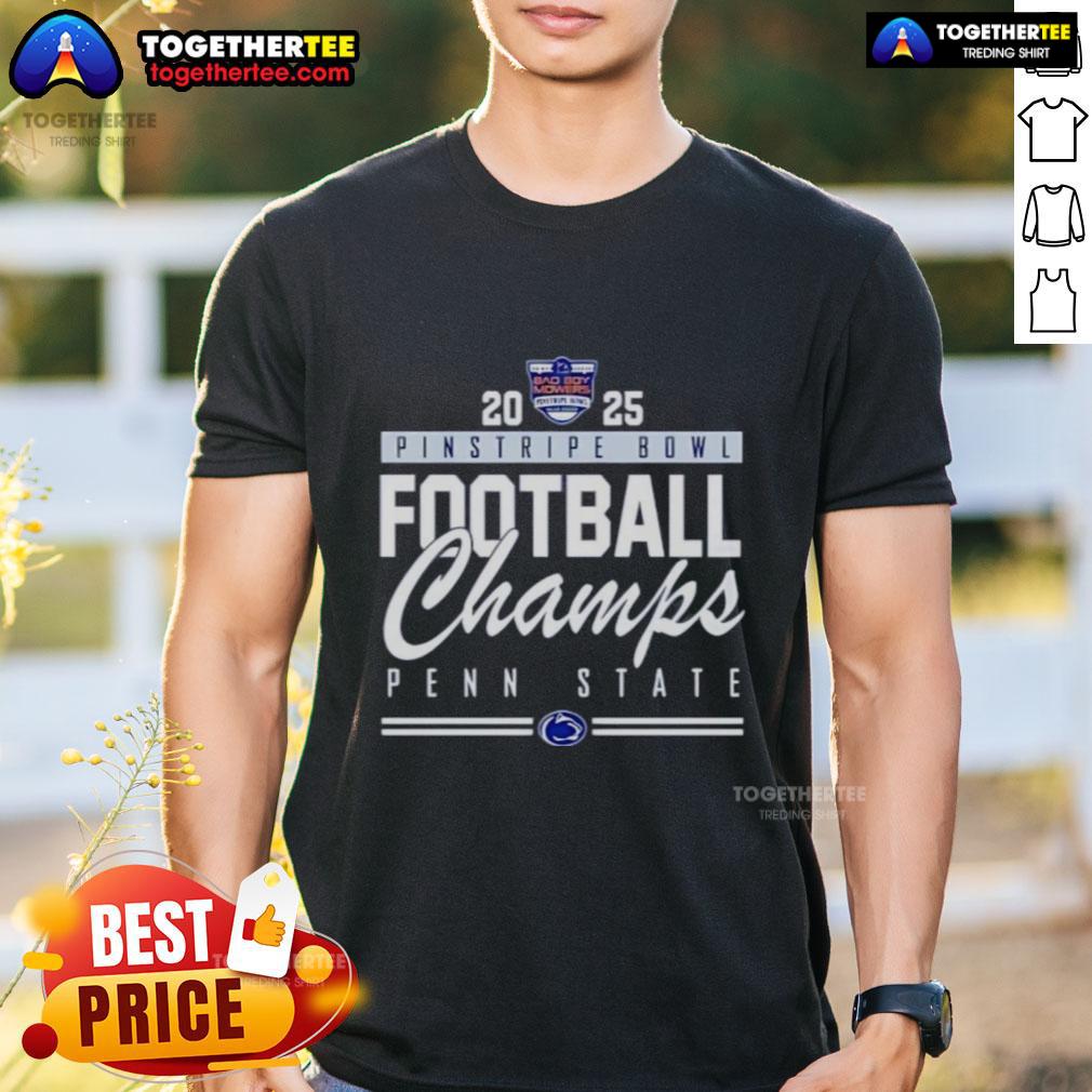 Official Penn State Nittany Lions Pinstripe Bowl Champions 2025 T-Shirt