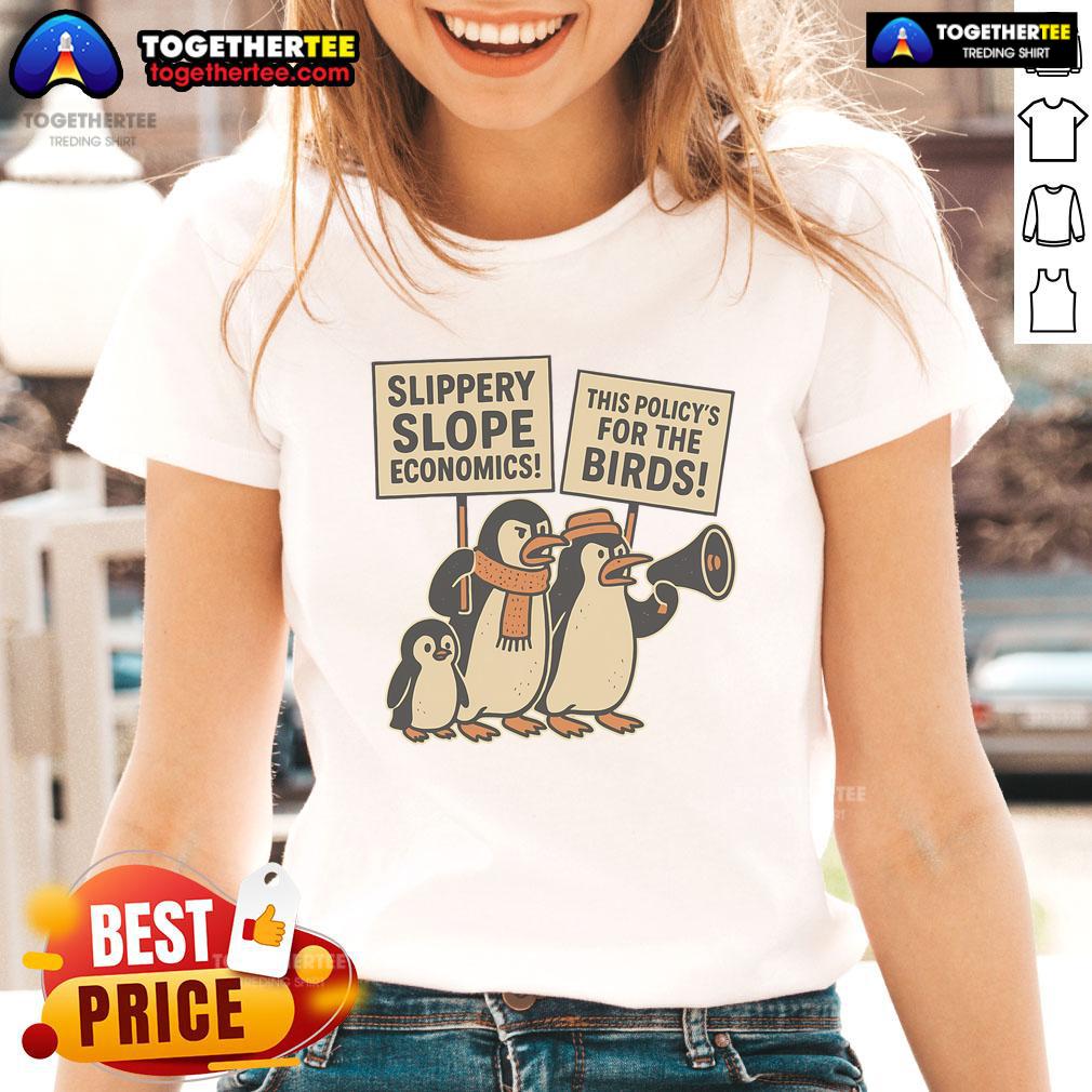 Funny Penguins Against Tariffs Heard Island Penguin Resist T-Shirt - Image 3