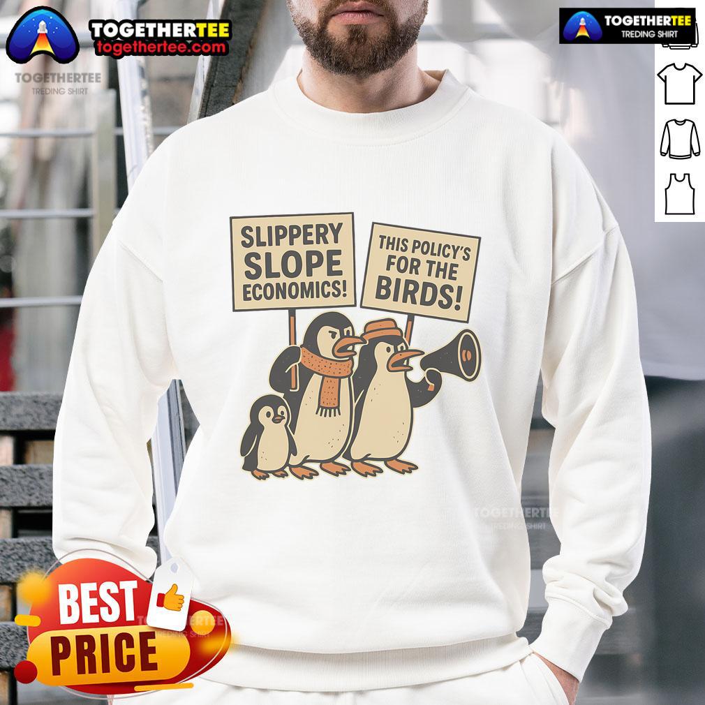 Funny Penguins Against Tariffs Heard Island Penguin Resist T-Shirt - Image 5