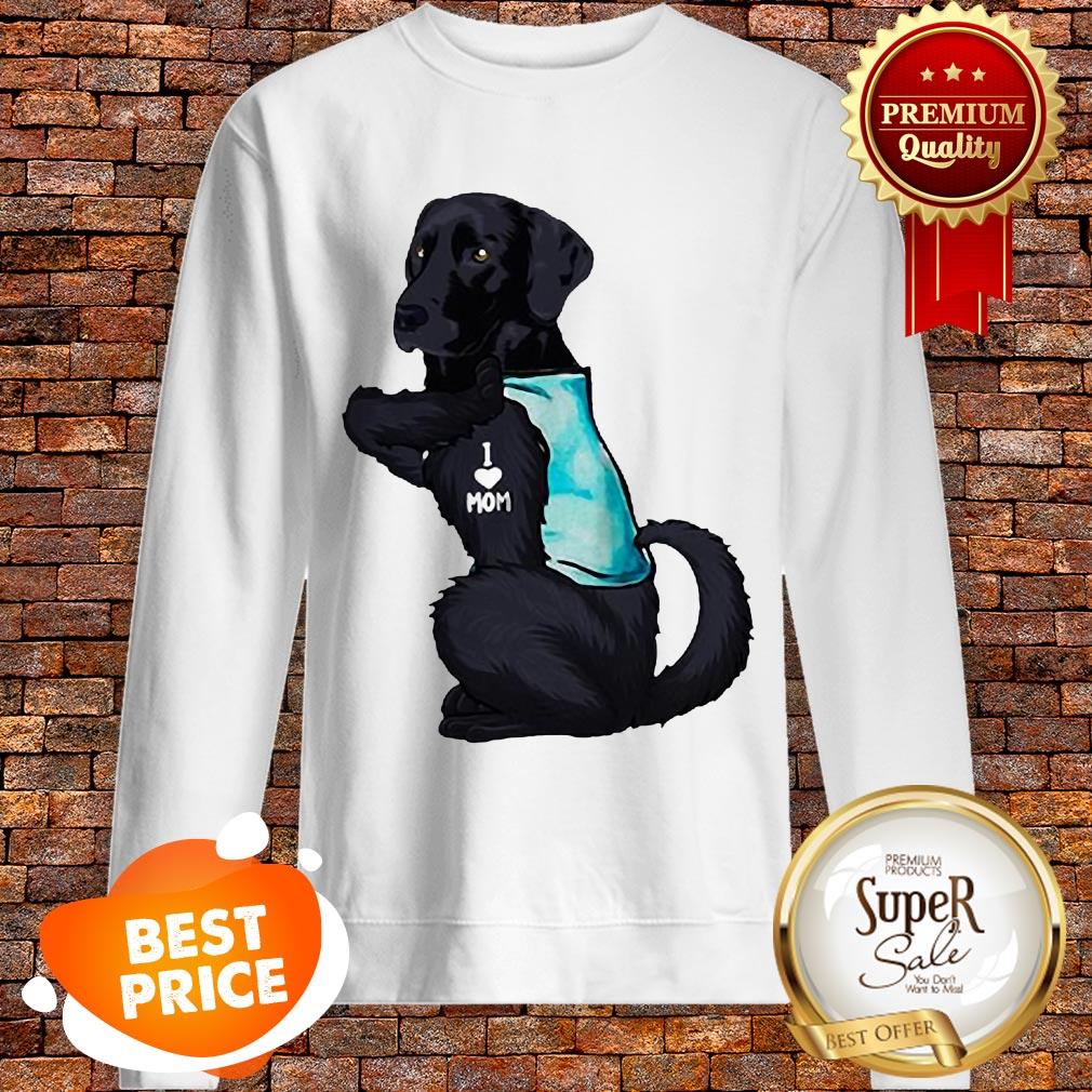 Nice Labrador Retriever Black Tattoo I Love Mom shirt - Image 4