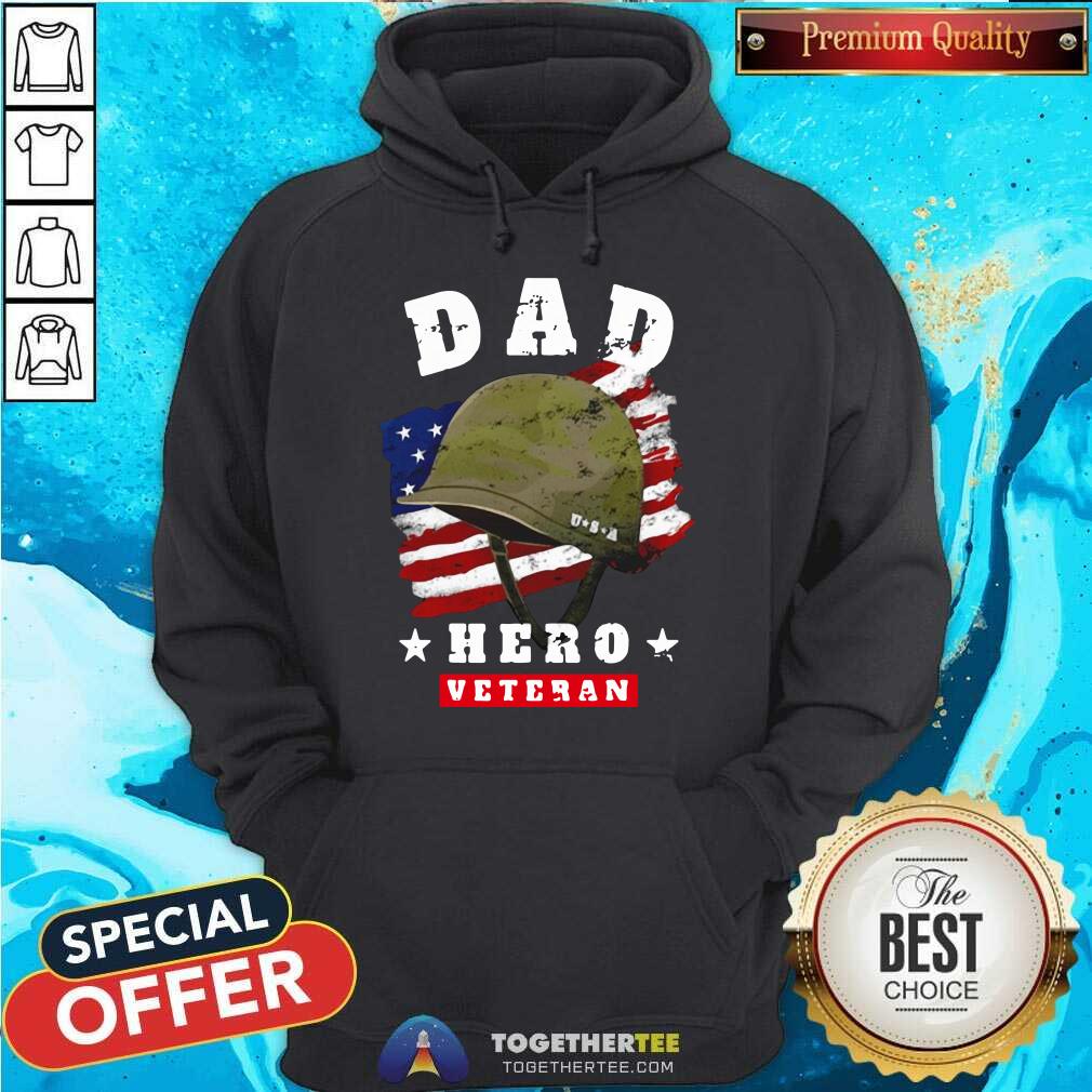 Pretty Dad Us Army Veteran Hero Father’s Day American Flag Shirt - Image 5