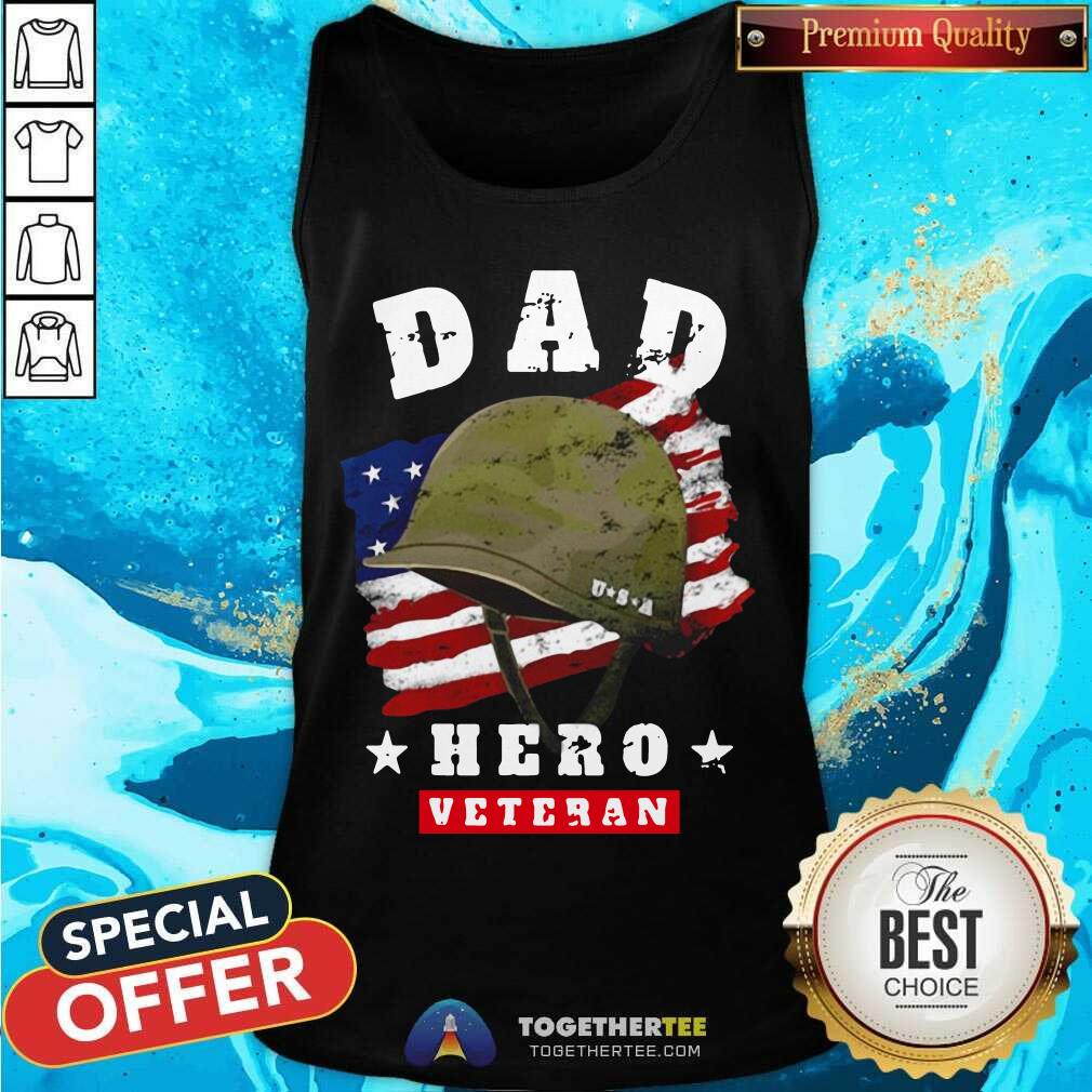 Pretty Dad Us Army Veteran Hero Father’s Day American Flag Shirt - Image 3