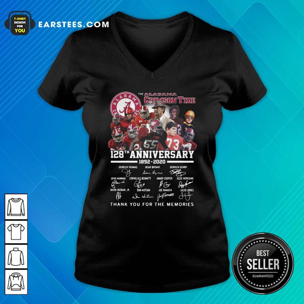Funny Alabama Crimson Tide 128th Anniversary 1982 2020 Signatures Thank Shirt - Image 3