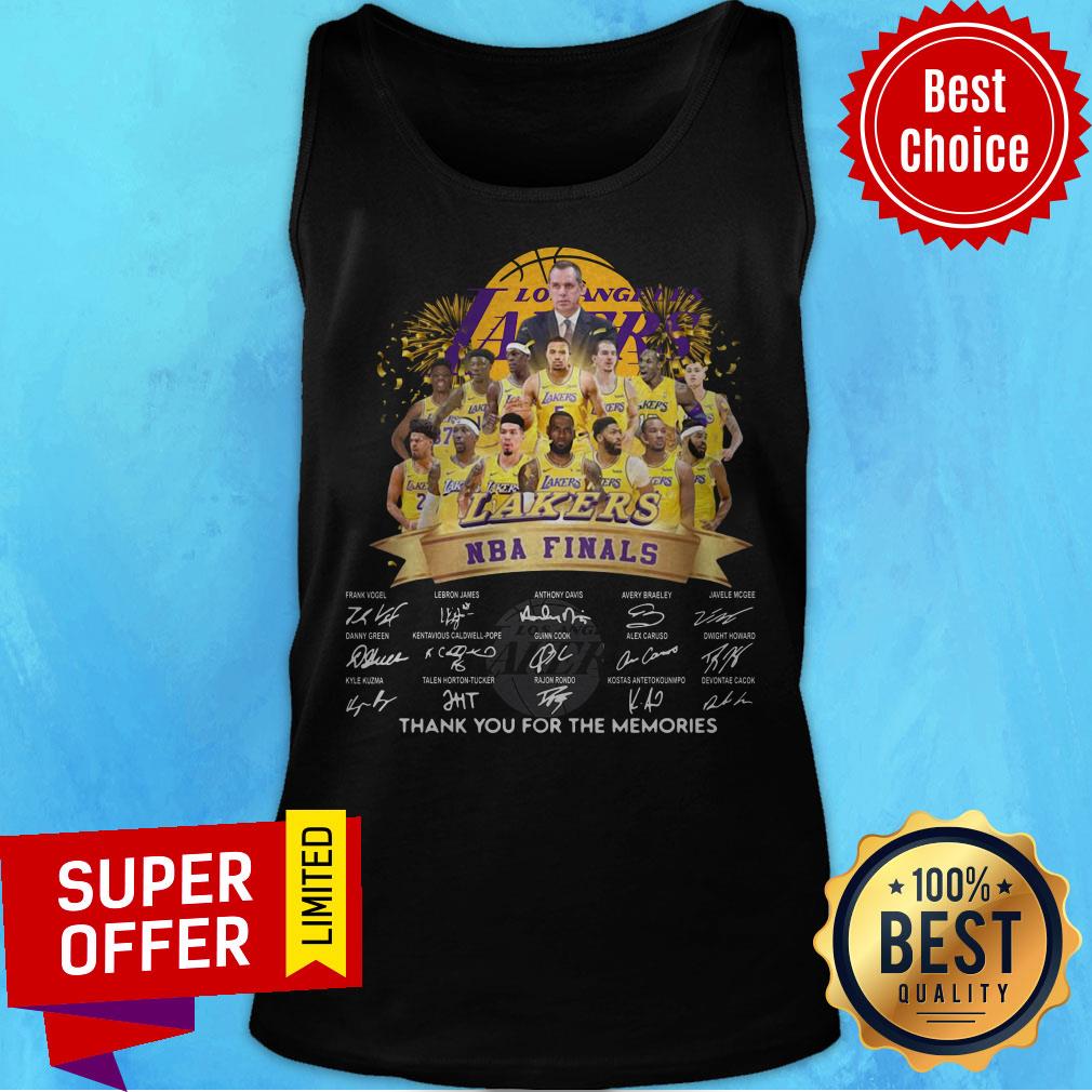 Los Angeles Lakers Nba Finals Players Signatures Thank You For The Memories Shirt - Image 3