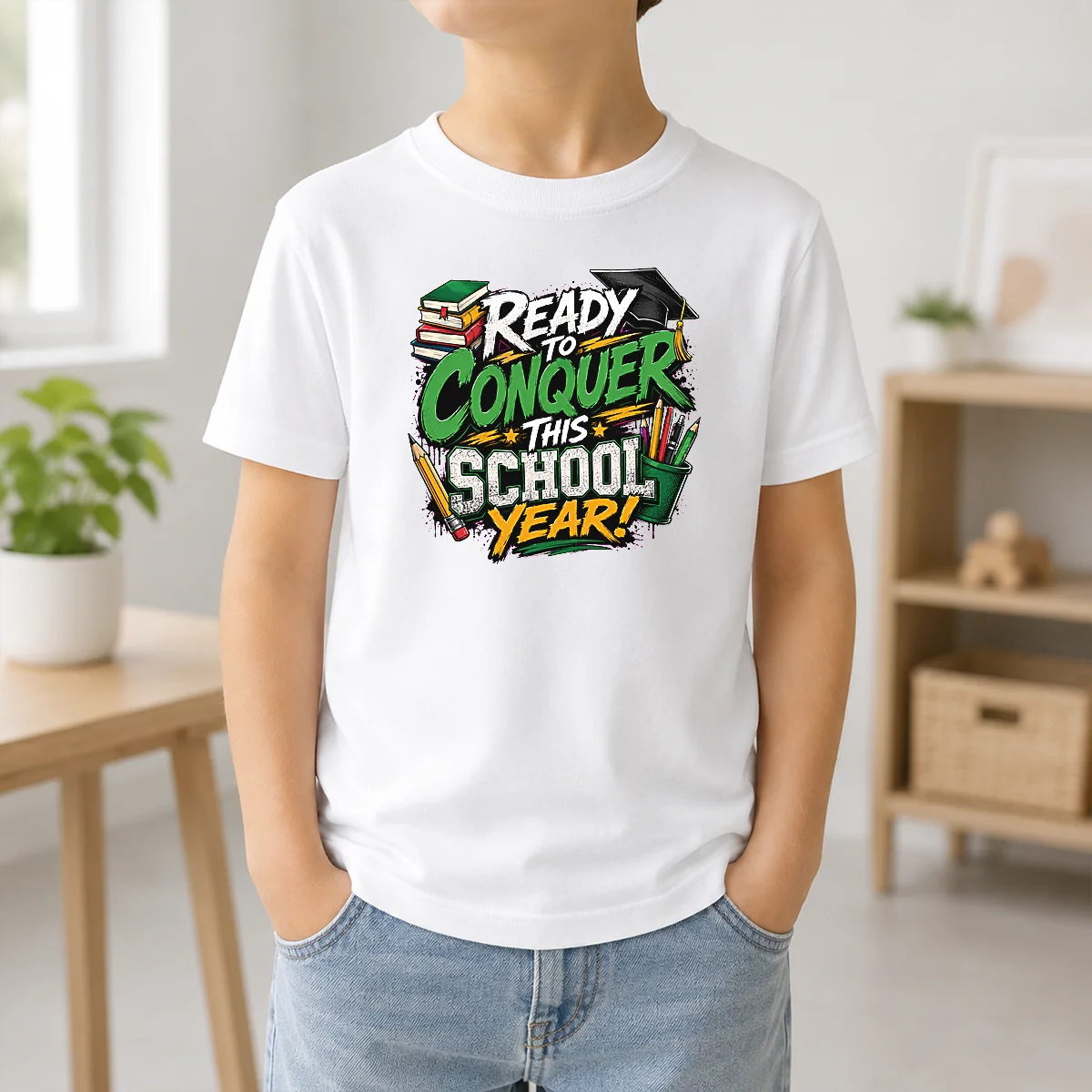 Pretty Back To School Excitement Ready To Conquer Shirt - Image 9