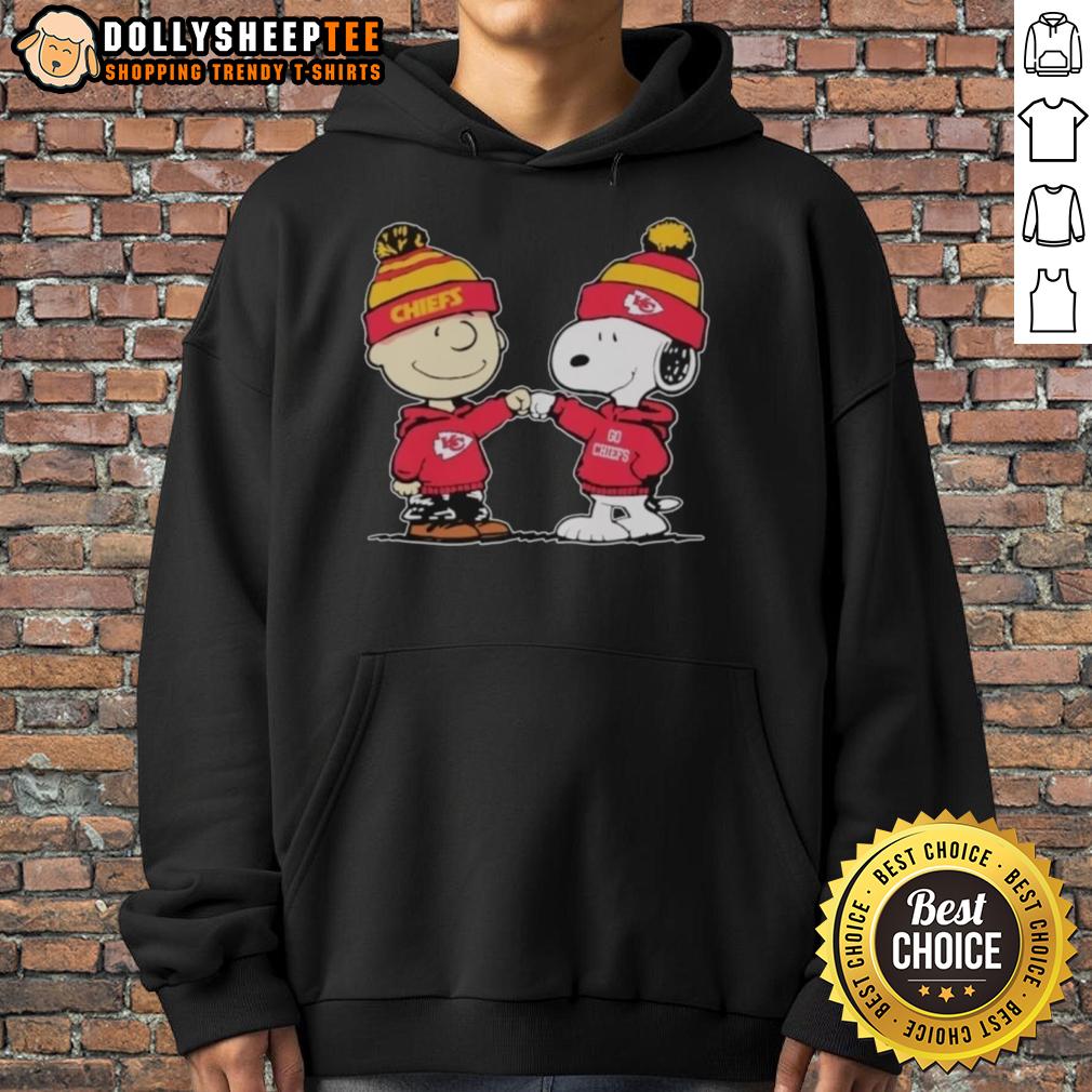 Premium Kansas City Chiefs Snoopy And Charlie Brown Best Friends T-Shirt - Image 2