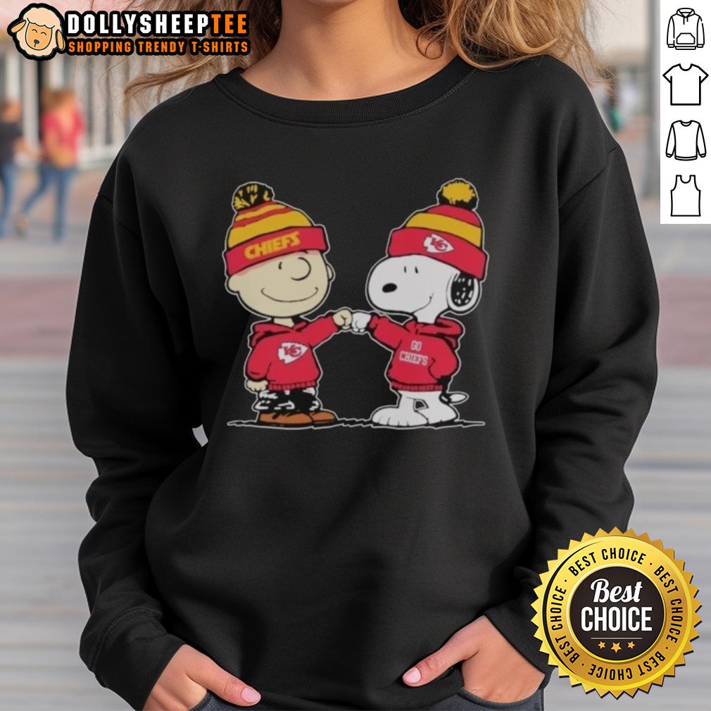 Premium Kansas City Chiefs Snoopy And Charlie Brown Best Friends T-Shirt - Image 5