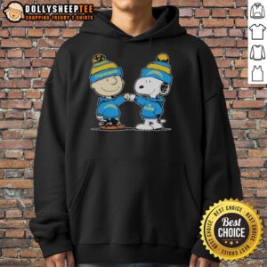 Alternative view of Premium Los Angeles Chargers Snoopy And Charlie Brown Best Friends T-Shirt