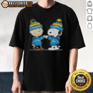 Premium Los Angeles Chargers Snoopy And Charlie Brown Best Friends T-Shirt
