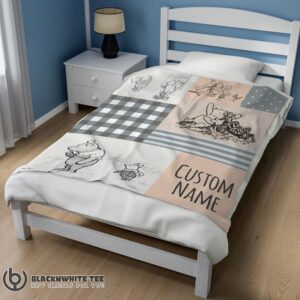 Alternative view of Premium Cute Classic Winnie The Pooh & Friends Sketch Blanket Fleece Customized Blanket