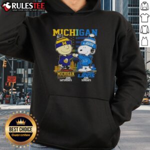Alternative view of Cute Michigan Sports Charlie Brown Wolverines On Saturdays X Snoopy Detroit Lions On Sundays Skyline T-Shirt