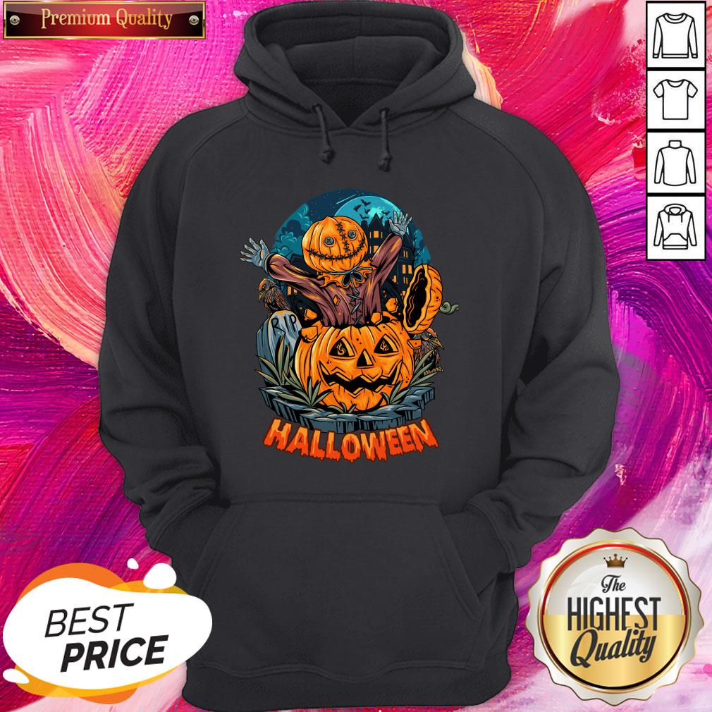 Funny Halloween Pumpkin Scarecrow Classic Shirt - Image 5