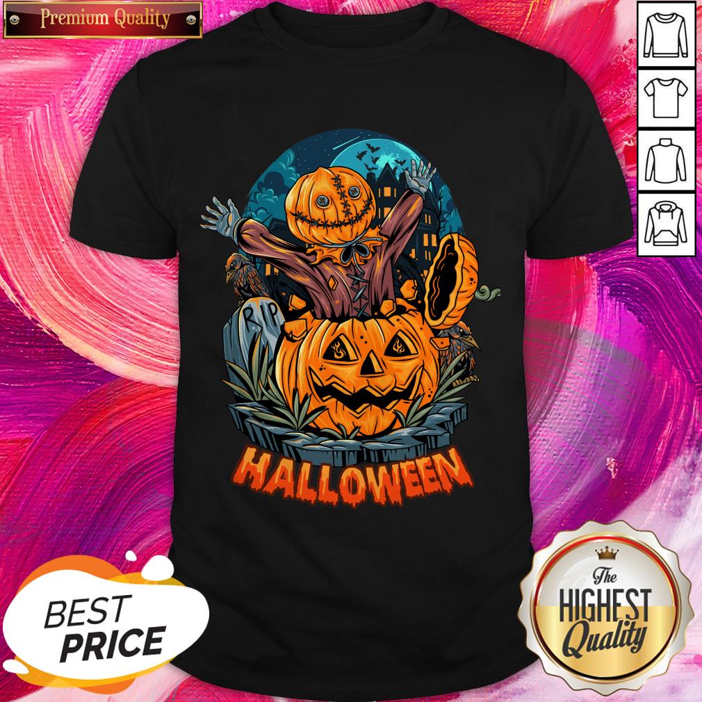 Funny Halloween Pumpkin Scarecrow Classic Shirt