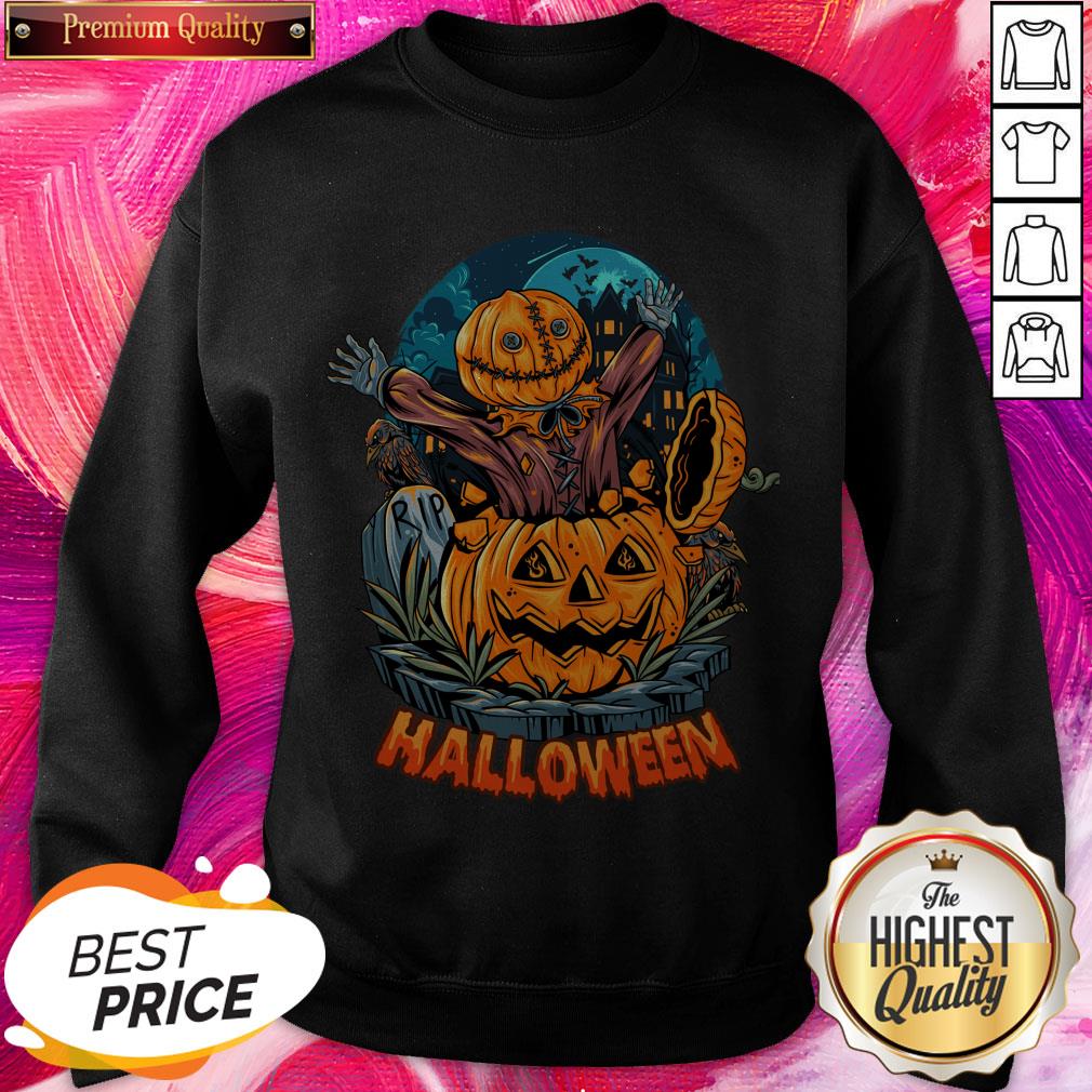 Funny Halloween Pumpkin Scarecrow Classic Shirt - Image 4