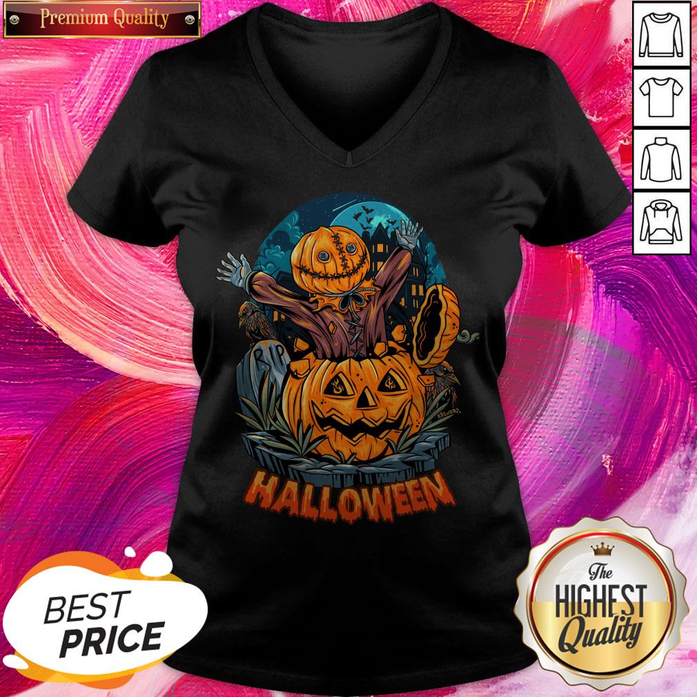 Funny Halloween Pumpkin Scarecrow Classic Shirt - Image 2