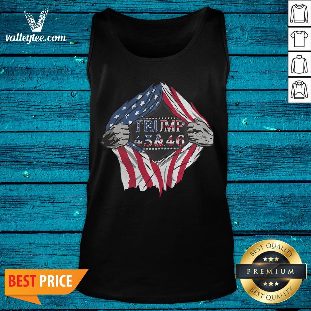 Great Blood Inside Trump 45 46 2nd Term 2021 2022 2023 American Flag Shirt - Image 5