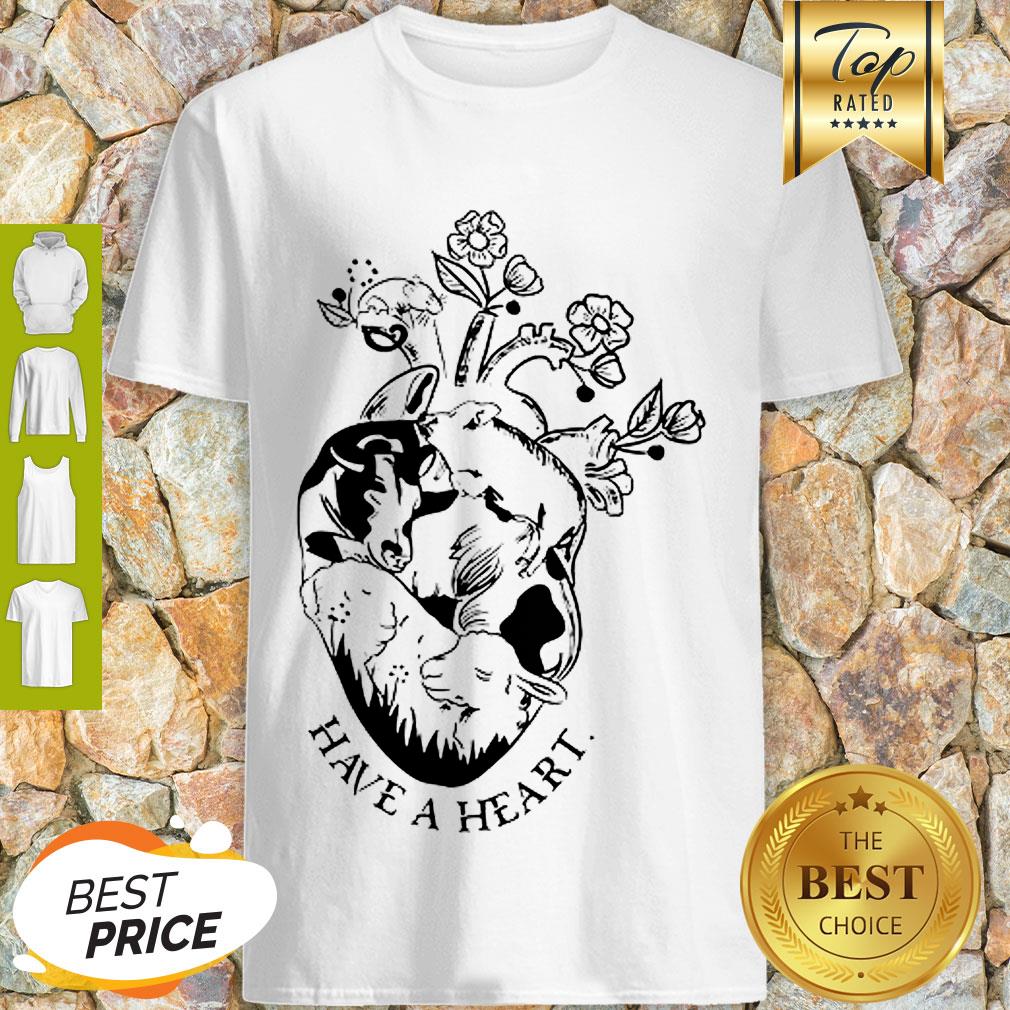 Awesome Pig And Cow Have A Heart Shirt