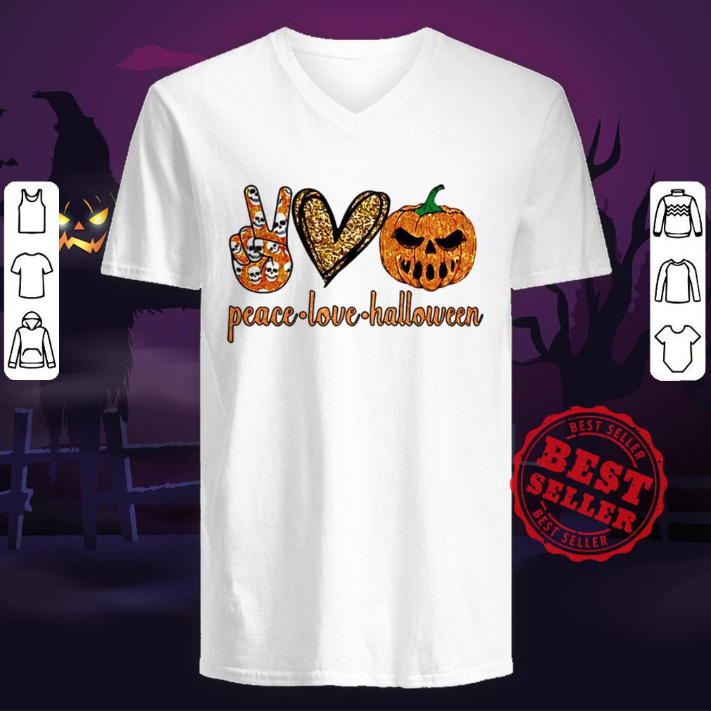 Nice Peace Love Halloween Diamond Shirt - Image 4