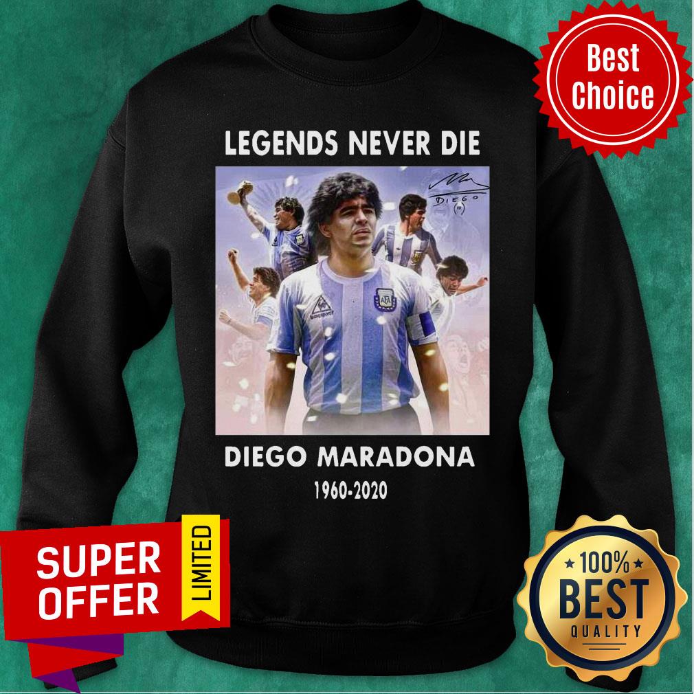 Official Diego Maradona Argentina Football Legend Never Die Shirt - Image 5