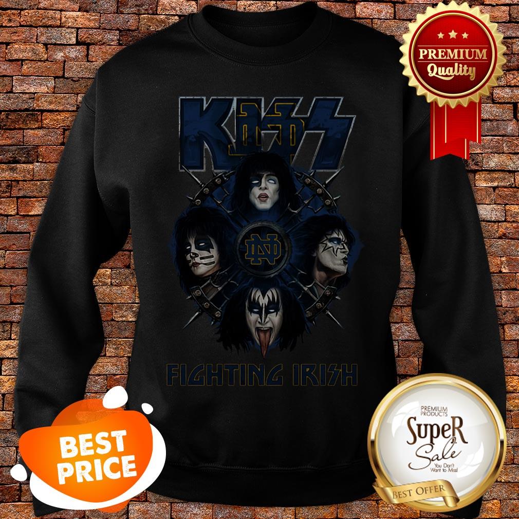 Nice Kiss Mashup Notre Dame Fighting Irish Football Shirt - Image 4