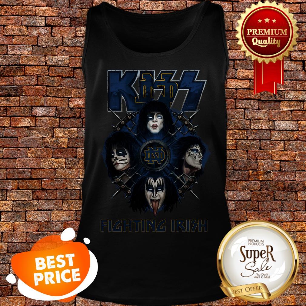 Nice Kiss Mashup Notre Dame Fighting Irish Football Shirt - Image 3