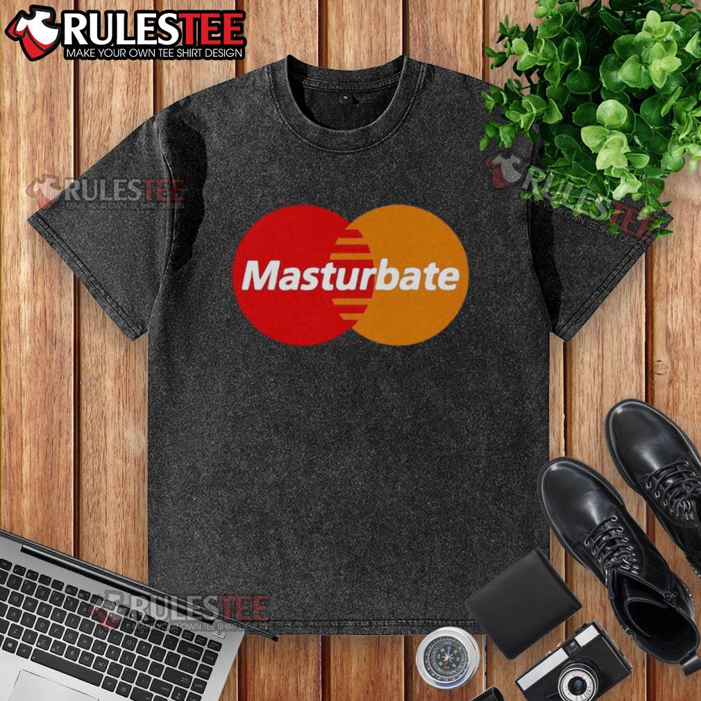 Funny MasterBate Mastercard Logo Parody T-Shirt - Image 6