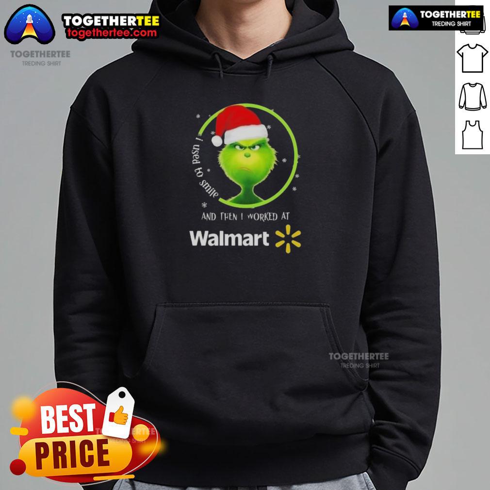 Good Grinch Christmas I Used To Smile And Then I Worked At Walmart T-Shirt - Image 2