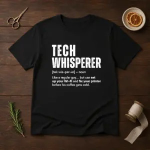 Original Tech Whisperer Definition Funny IT Support Quote Shirt