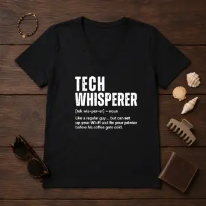 Alternative view of Original Tech Whisperer Definition Funny IT Support Quote Shirt