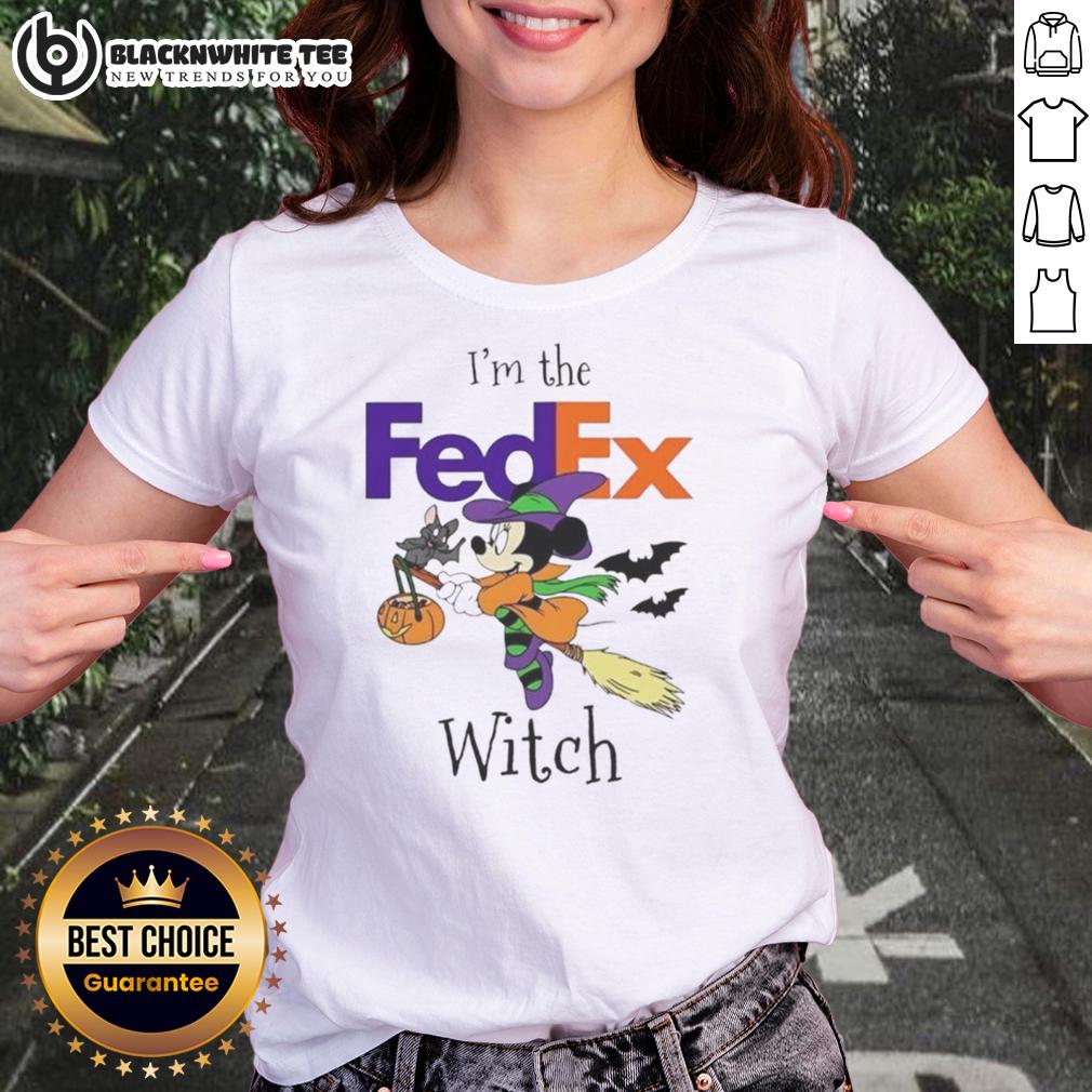 Original Minnie Mouse I'm Fedex Witch Trick Or Treat Halloween T-Shirt - Image 3