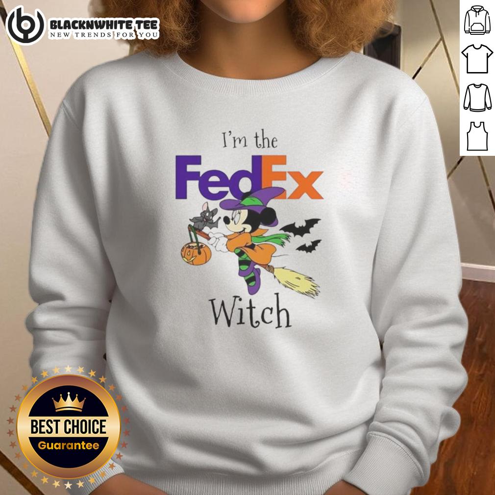 Original Minnie Mouse I'm Fedex Witch Trick Or Treat Halloween T-Shirt - Image 5