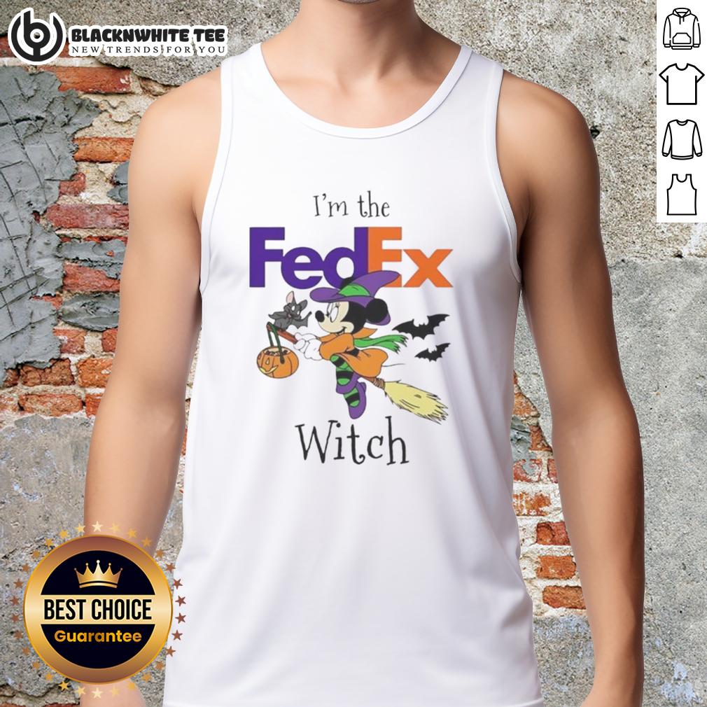 Original Minnie Mouse I'm Fedex Witch Trick Or Treat Halloween T-Shirt - Image 4