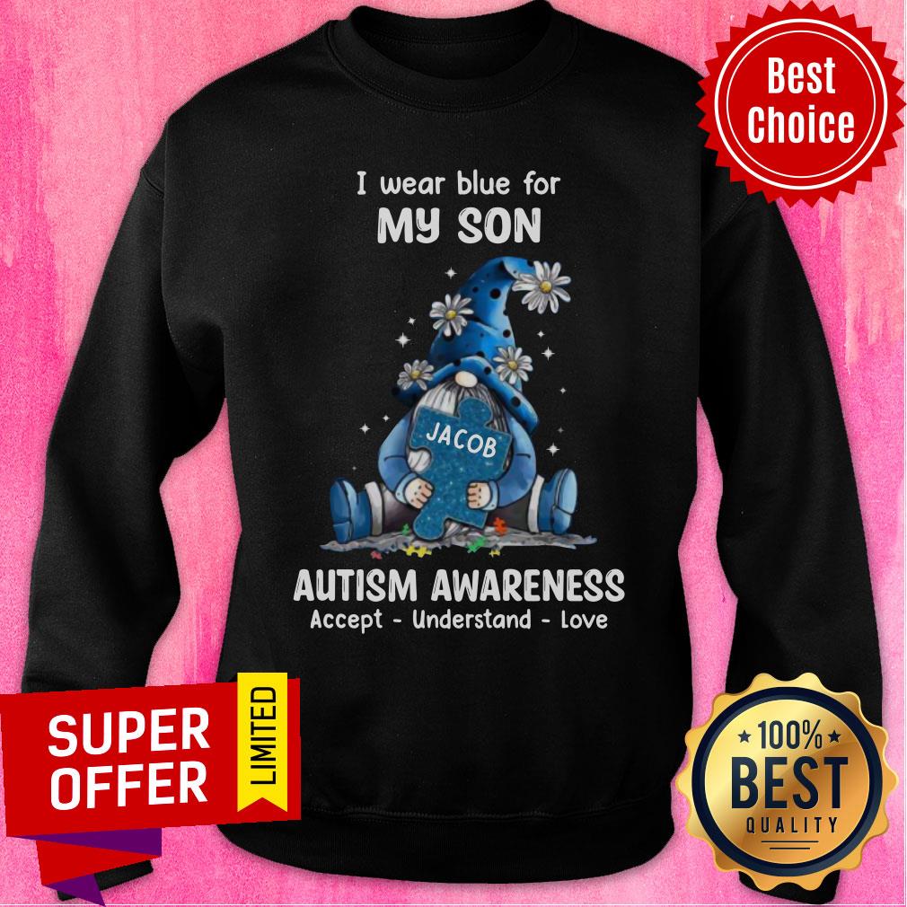 Dwarfs I Wear Blue For My Son Jacob Autism Awareness Accept Understand Love Shirt - Image 4