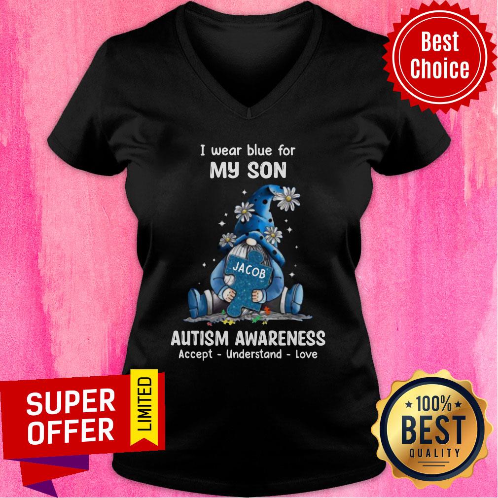 Dwarfs I Wear Blue For My Son Jacob Autism Awareness Accept Understand Love Shirt - Image 2