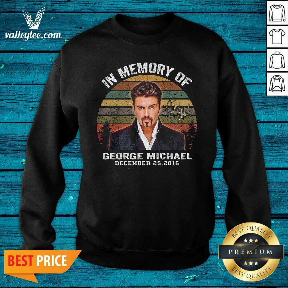 Top In Memory Of George Michael December 20 2016 Signature Vintage Shirt - Image 5
