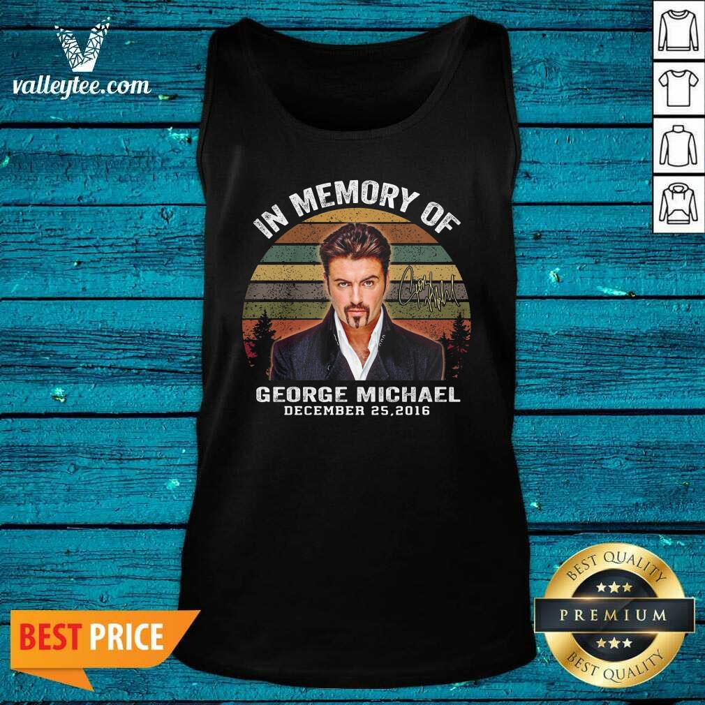 Top In Memory Of George Michael December 20 2016 Signature Vintage Shirt - Image 4