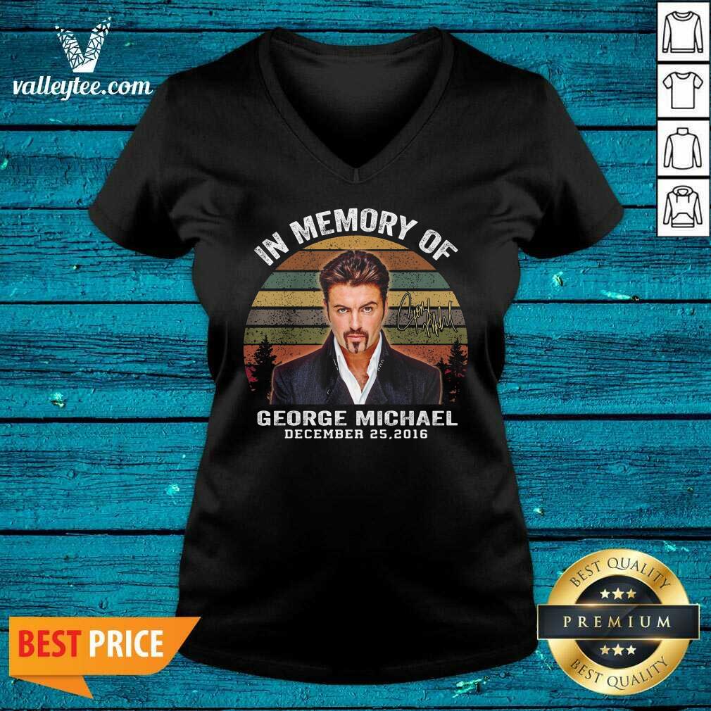 Top In Memory Of George Michael December 20 2016 Signature Vintage Shirt - Image 3