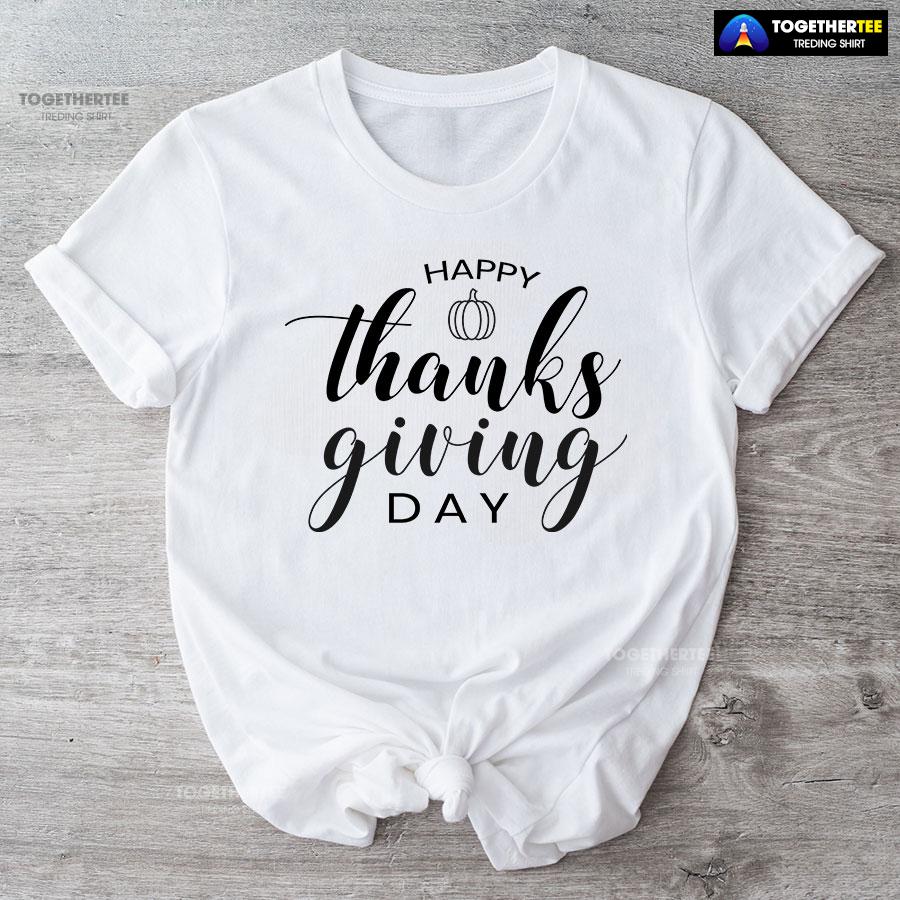 Happy Thanksgiving Day Pumpkin Fall Vibes T-Shirt - Image 4