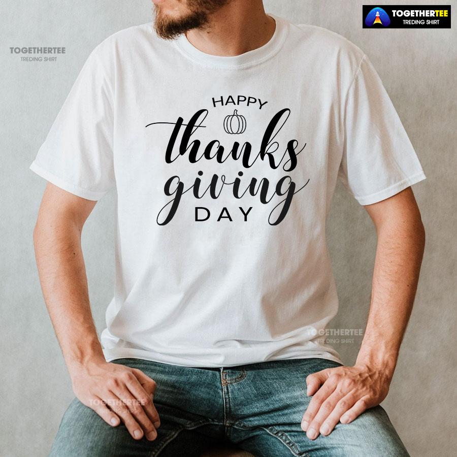 Happy Thanksgiving Day Pumpkin Fall Vibes T-Shirt - Image 2