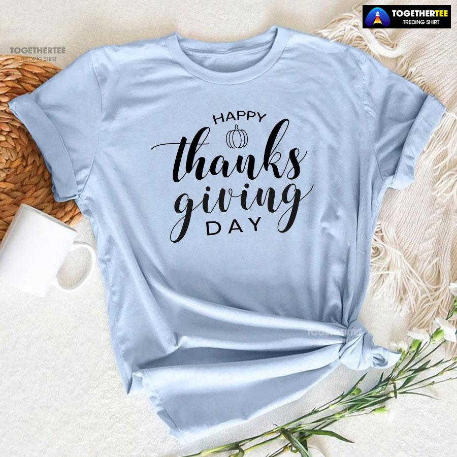 Happy Thanksgiving Day Pumpkin Fall Vibes T-Shirt - Image 6