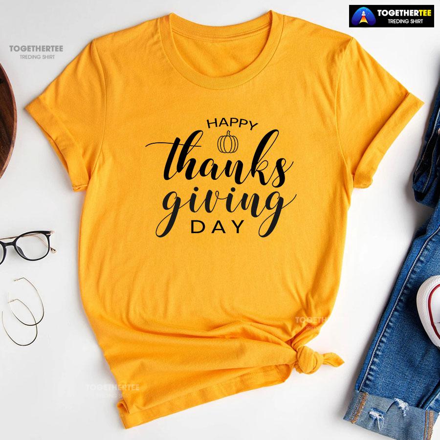 Happy Thanksgiving Day Pumpkin Fall Vibes T-Shirt - Image 10