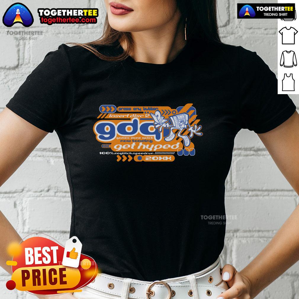 Premium Gdq Games Done Quick Now Loading Get Hyped No Glitch Speedrun T-Shirt - Image 3