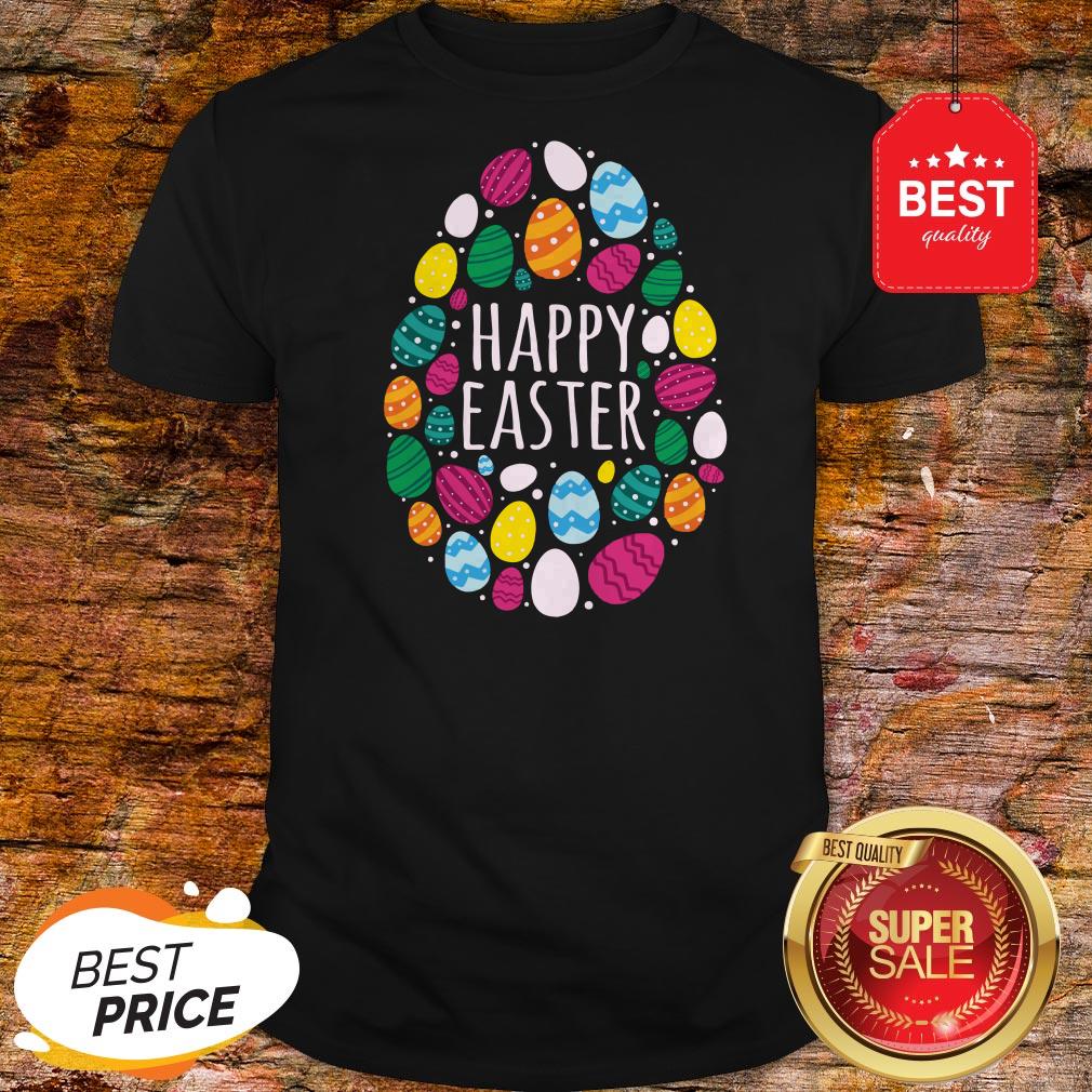Cute Happy Easter Day Colorful Eggs Shirt