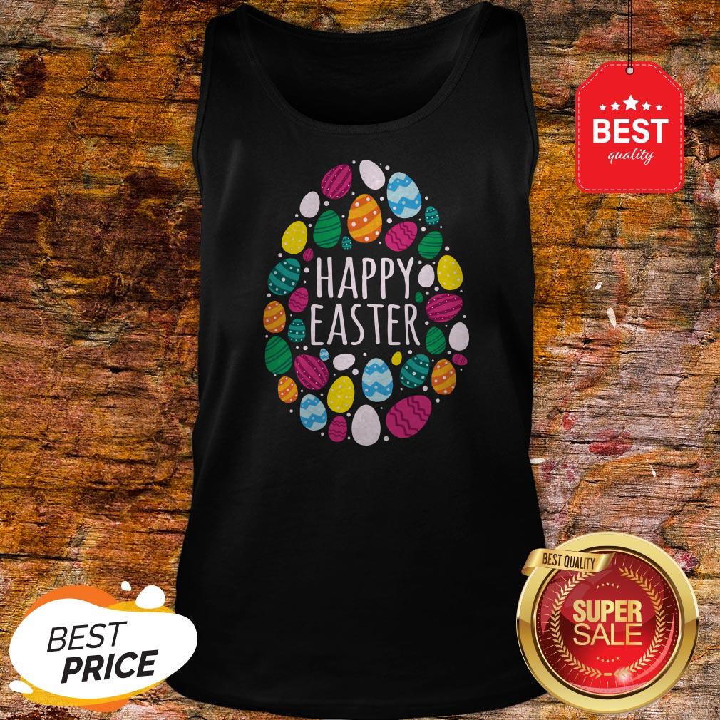 Cute Happy Easter Day Colorful Eggs Shirt - Image 3