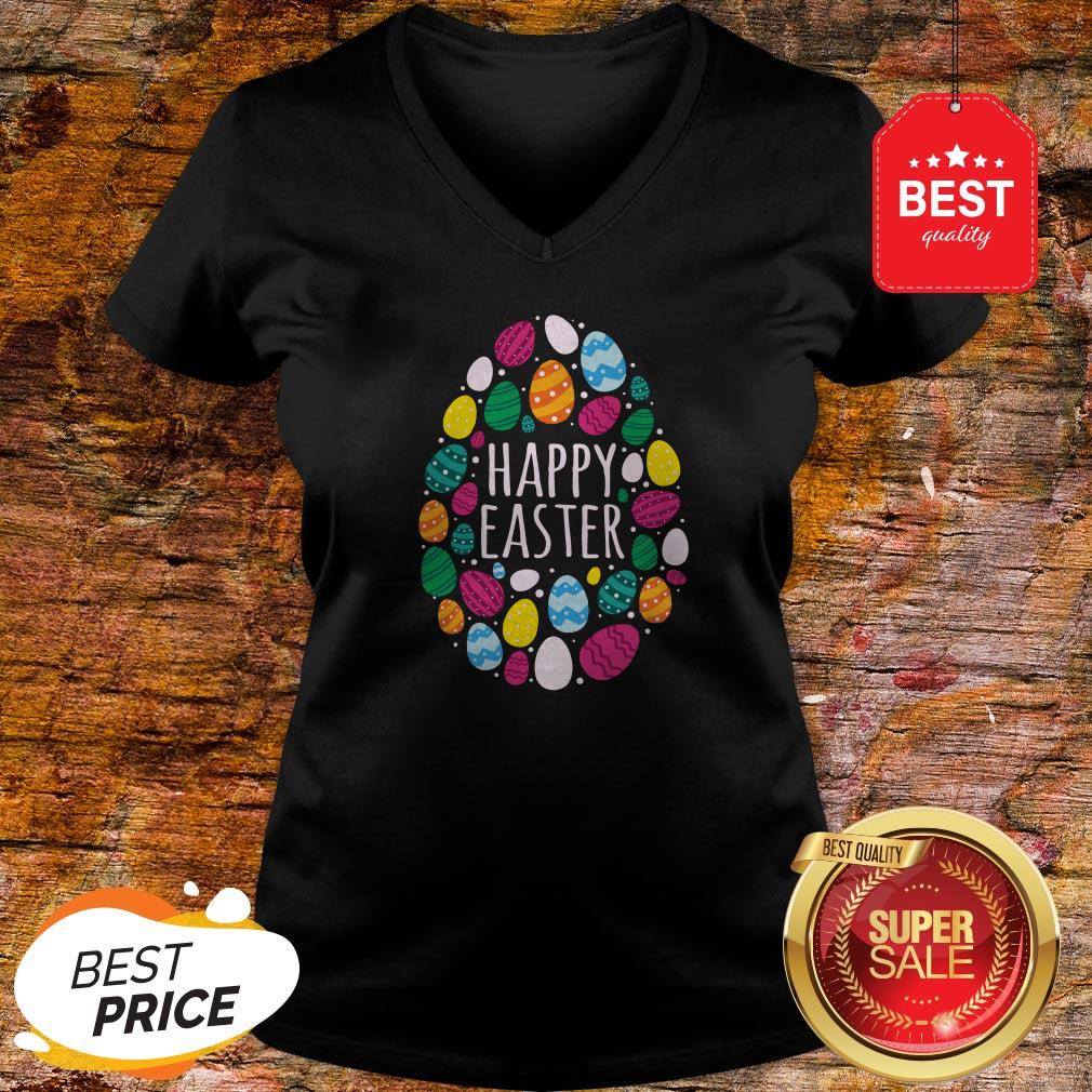 Cute Happy Easter Day Colorful Eggs Shirt - Image 2