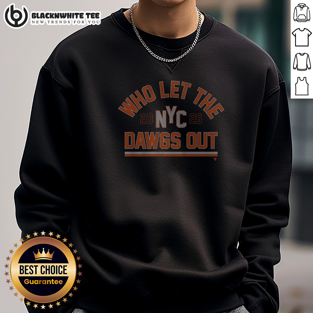 Premium Top New York Who Let The Dawgs Out Shirt - Image 5