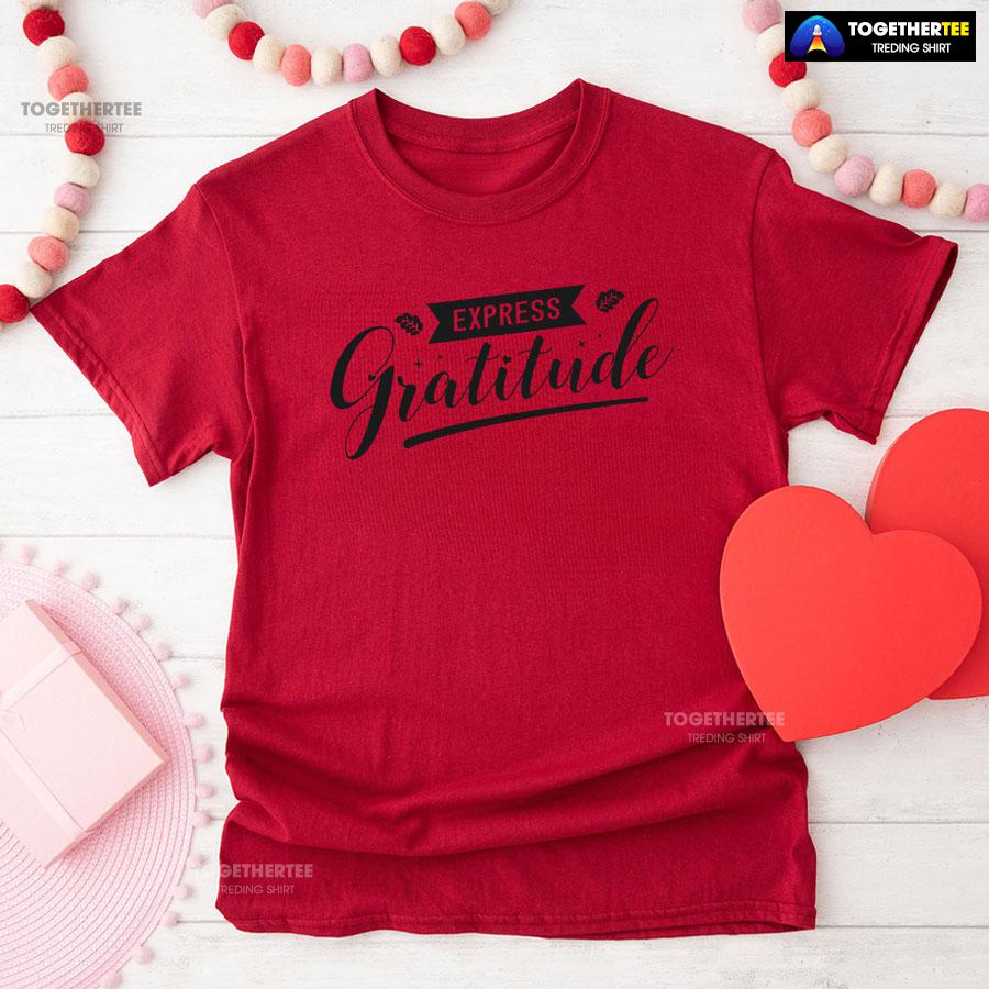 Express Gratitude Thanksgiving Season T-Shirt - Image 8